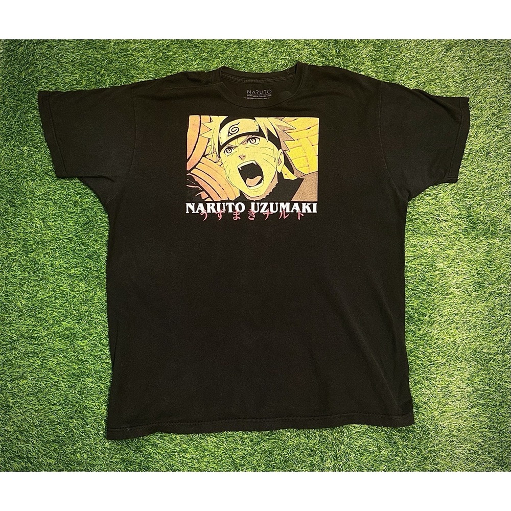 Naruto Shippuden Collection T Shirt Men's:XL Black Tee 2007 Japanese Anime